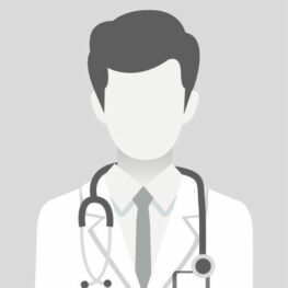 Default placeholder doctor portrait photo avatar on gray background. greyscale healthcare professional Avatar, health worker icon, male profile picture for unknown or anonymous individuals.